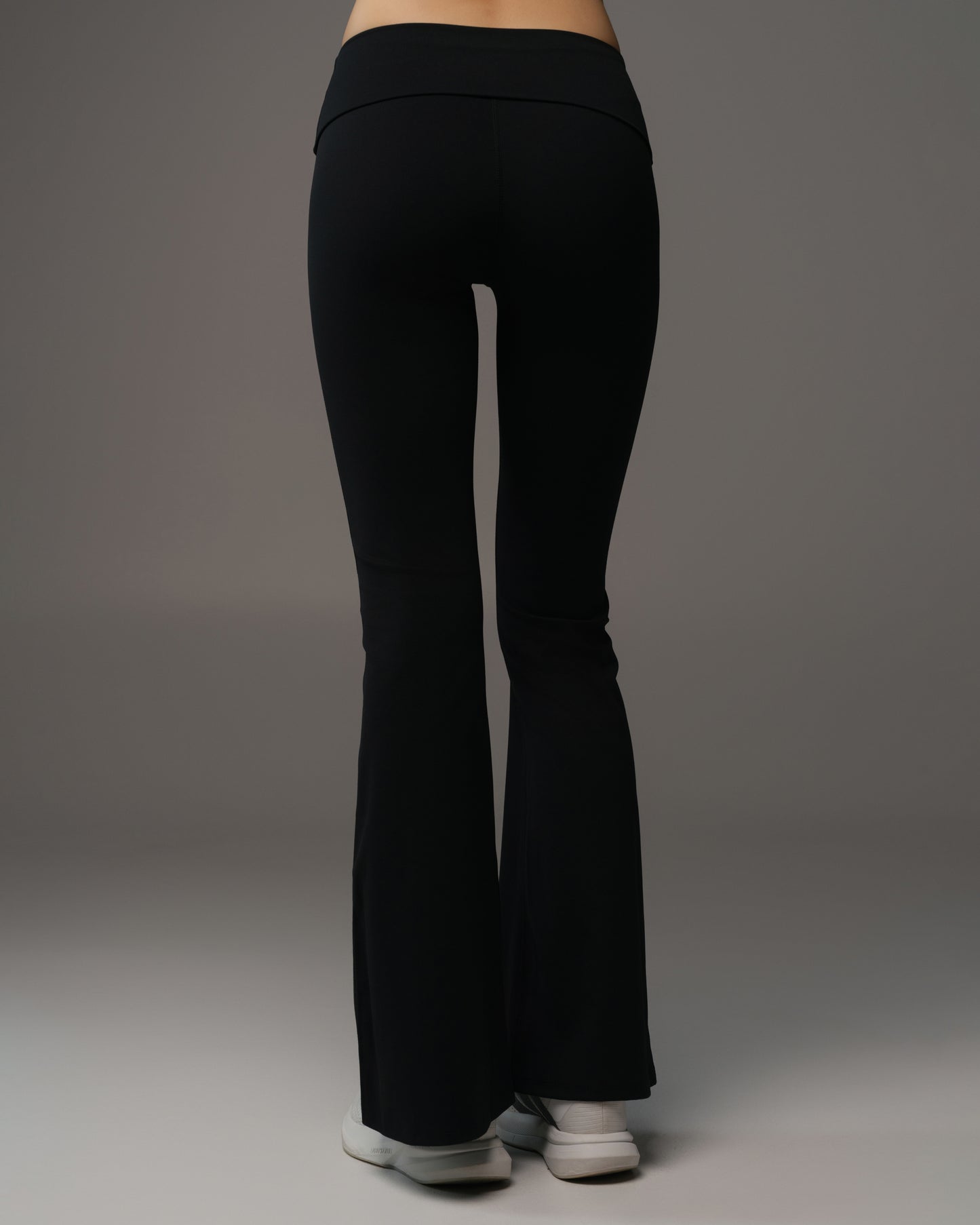Foldover-Waist Pulse Flare Pant